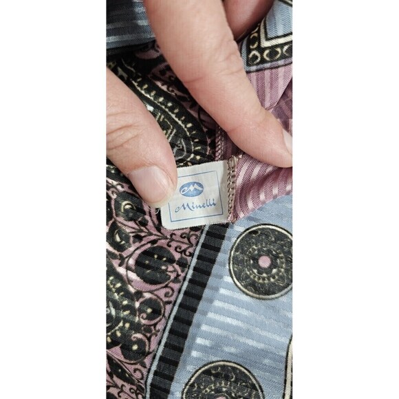 MINELLI Gray Pink Beautiful Geometrical Rectangular Scarf 20" × 58" - Picture 5 of 5